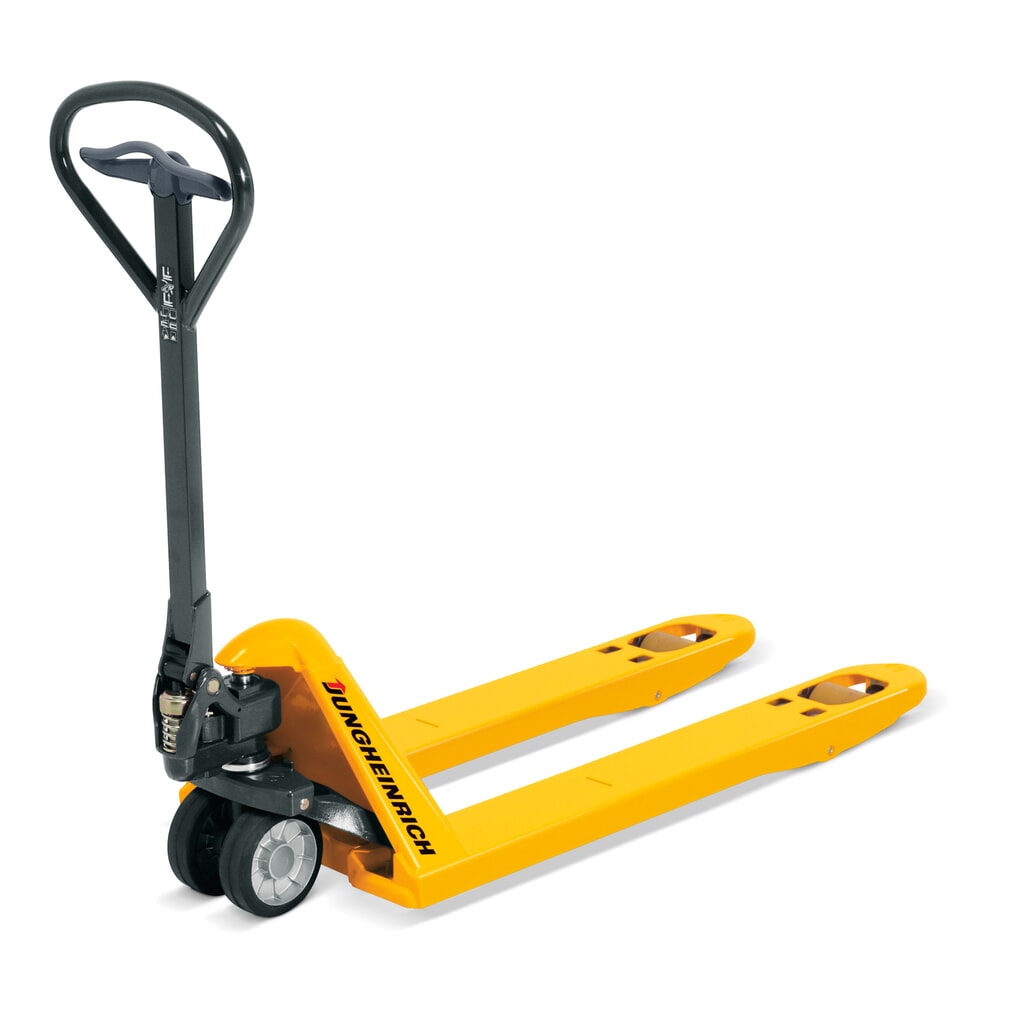 Handpalletwagen Jungheinrich AM 22, draagvermogen 2.200 kg, vorklengte 950 mm, nylon Product afbeelding: Handpalletwagen Jungheinrich AM 22, draagvermogen 2.200 kg, vorklengte 950 mm, nylon