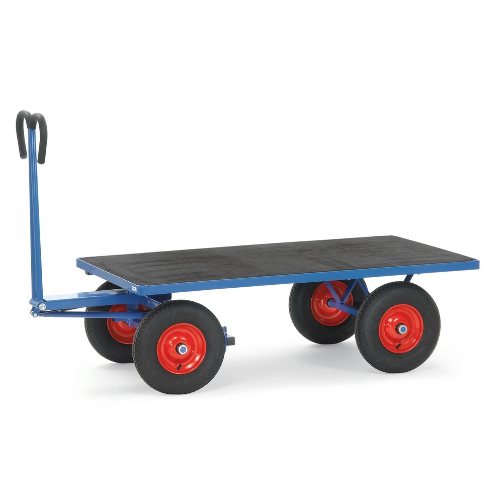 Productafbeelding nr. 1: Handtrekwagen fetra® zonder wanden, laadvlak bxd 1.000 x 2.000 mm, draagvermogen 1.250 kg, luchtbanden