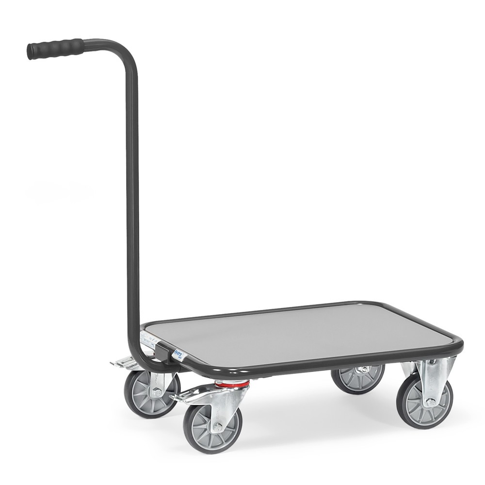 Product afbeelding: Handwagen fetra®, houten plateau, 4 wielen, draagvermogen 250 kg, antracietgrijs