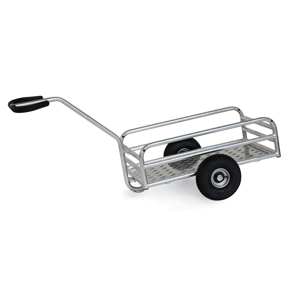 Handwagen fetra® Outdoor, 1-assig, draagvermogen 200 kg, laadvlak bxd 795 x 445 mm, luchtbanden Product afbeelding: Handwagen fetra® Outdoor, 1-assig, draagvermogen 200 kg, laadvlak bxd 795 x 445 mm, luchtbanden