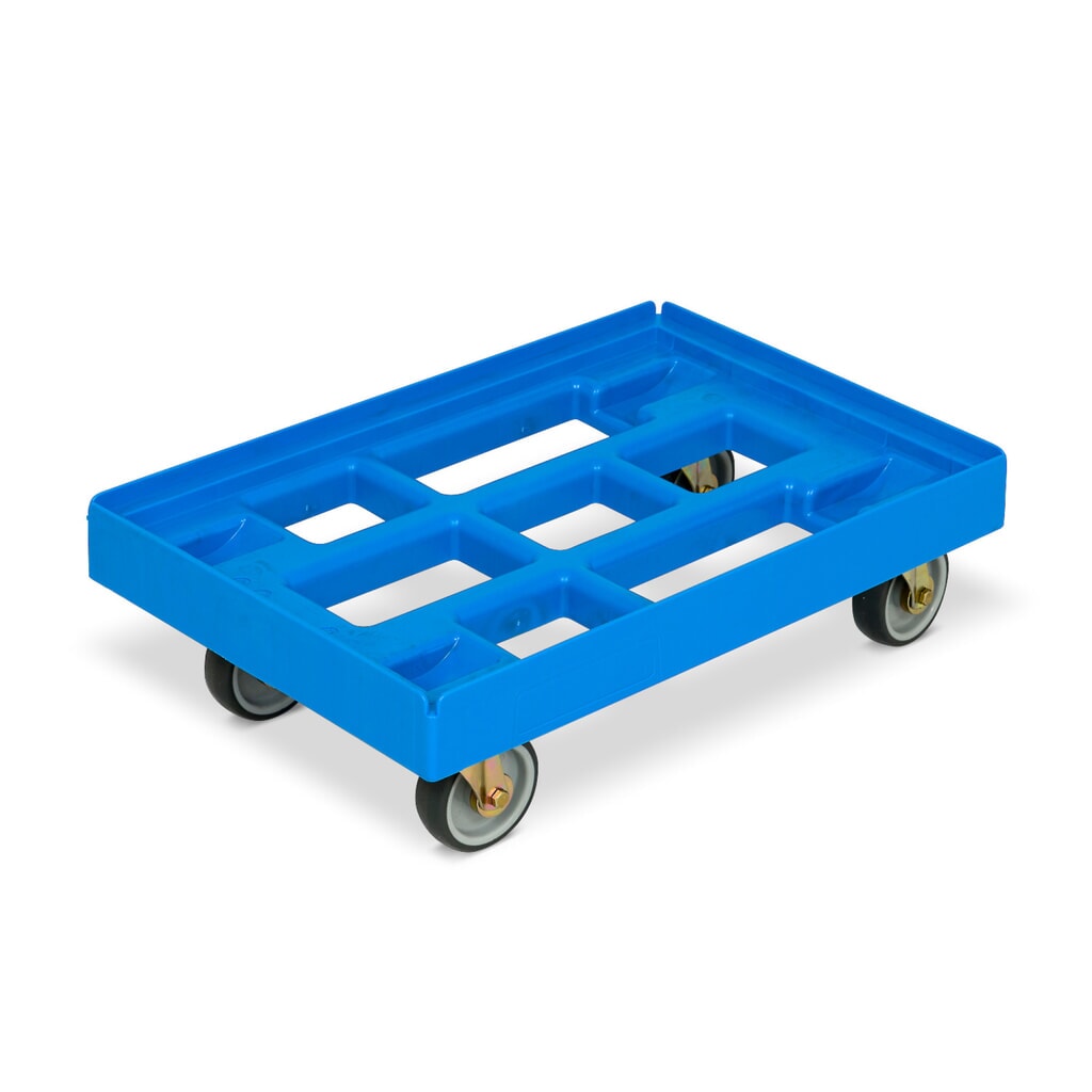 Polyethyleen handwagen voor eurobakken, cap. 300 kg Product afbeelding: Polyethyleen handwagen voor eurobakken, cap. 300 kg
