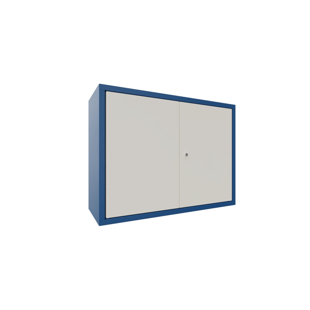 Productafbeelding nr. 1: Hangkast PAVOY, hxbxd 600 x 800 x 300 mm, zuiver wit, gentiaanblauw