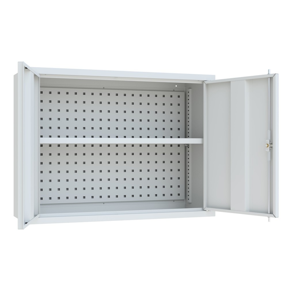 Productafbeelding nr. 3: Hangkast PAVOY, hxbxd 600 x 800 x 300 mm, geperforeerde achterwand, lichtgrijs, lichtgrijs