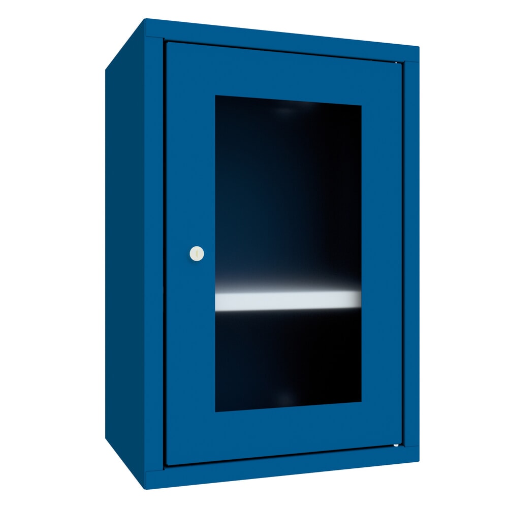 Product afbeelding: Hangkast PAVOY met kijkvenster, hxbxd 600 x 400 x 300 mm, gentiaanblauw, gentiaanblauw