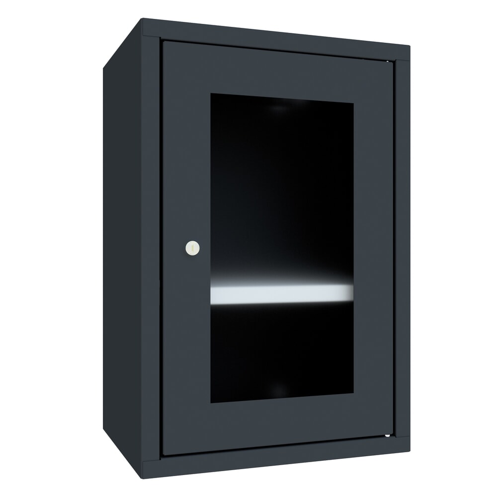 Product afbeelding: Hangkast PAVOY met kijkvenster, hxbxd 600 x 400 x 300 mm, antracietgrijs, antracietgrijs