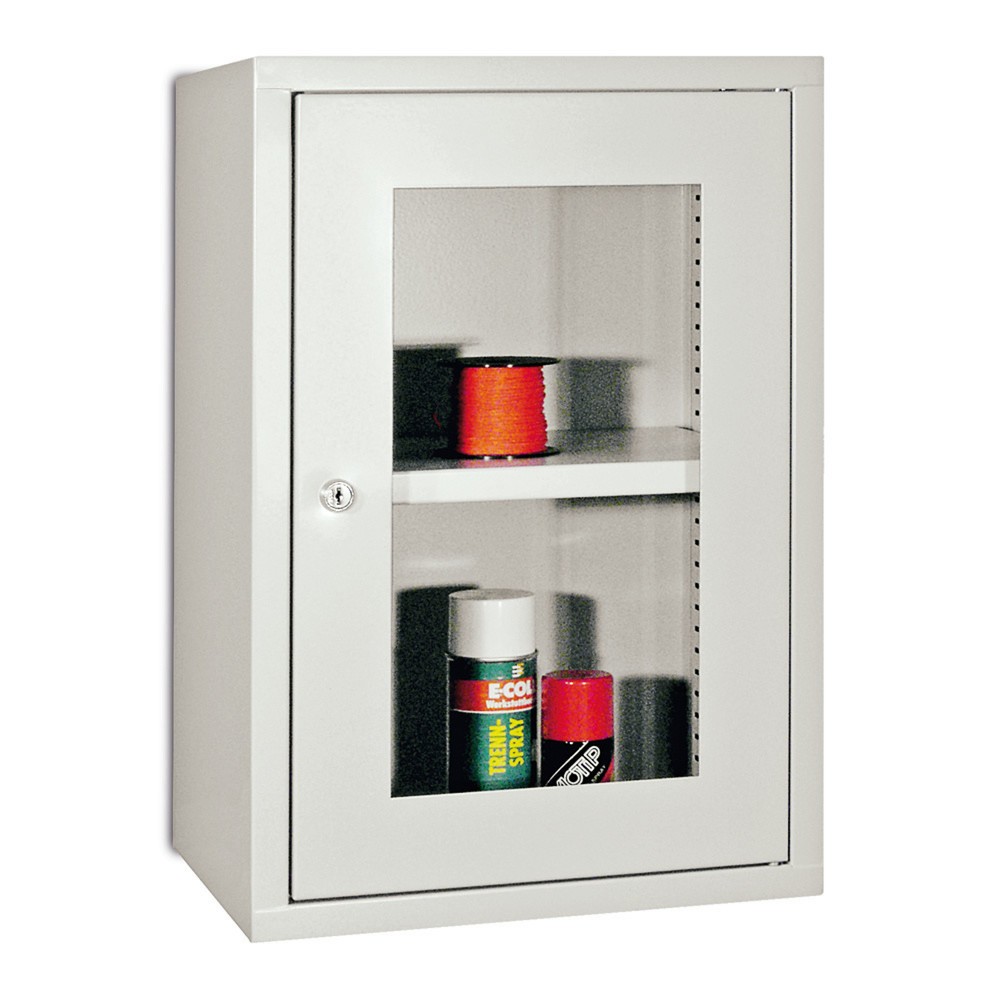 Product afbeelding: Hangkast PAVOY met kijkvenster, hxbxd 600 x 400 x 300 mm, zuiver wit, antracietgrijs