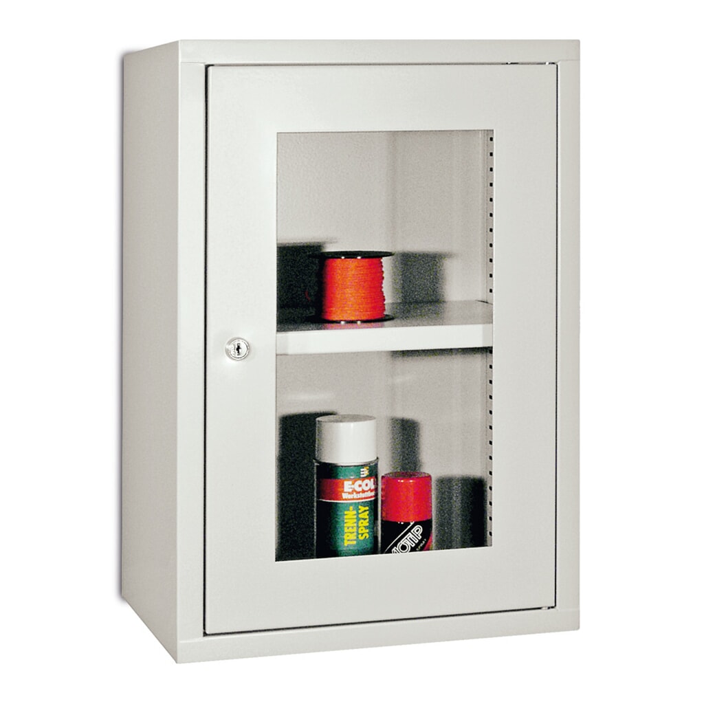 Productafbeelding nr. 1: Hangkast PAVOY met kijkvenster, hxbxd 600 x 800 x 300 mm, lichtgrijs, antracietgrijs