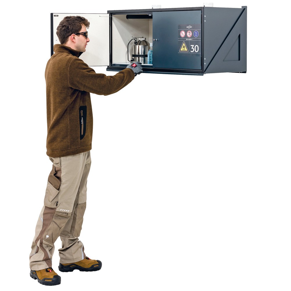 Productafbeelding nr. 2: Hangkast voor gevaarlijke stoffen asecos® type 30, met lekbak, hxbxd 485 x 995 x 470 mm