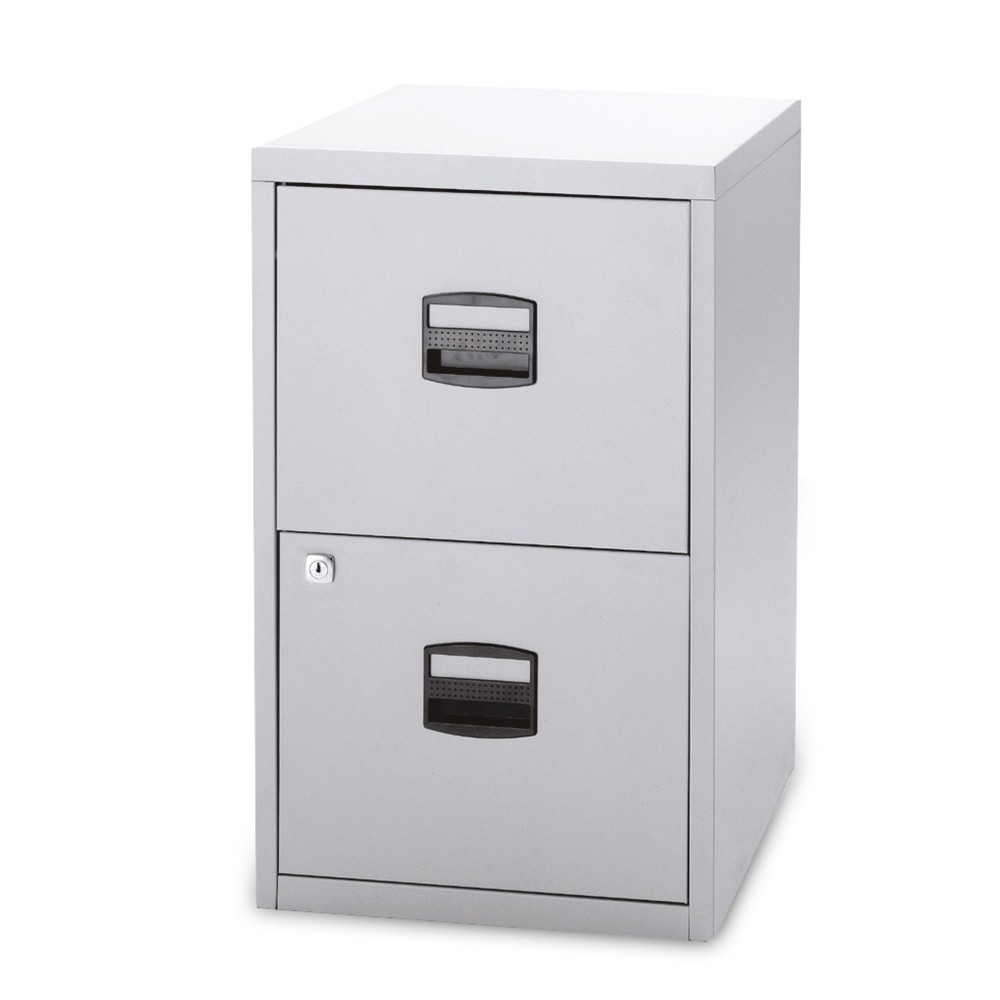 Product afbeelding: Hangmappenkast BISLEY, 2 lades, lichtgrijs