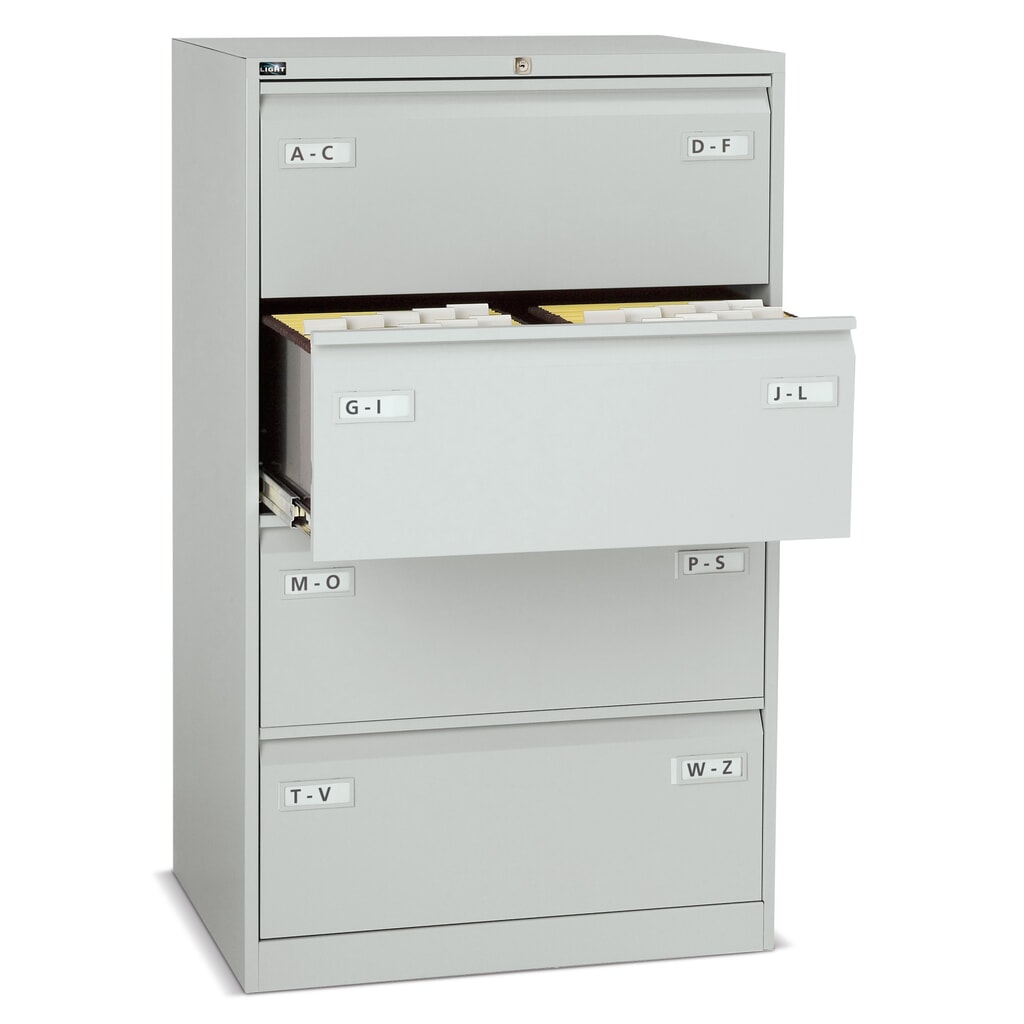Hangmappenkast BISLEY LIGHT met greeplijst
