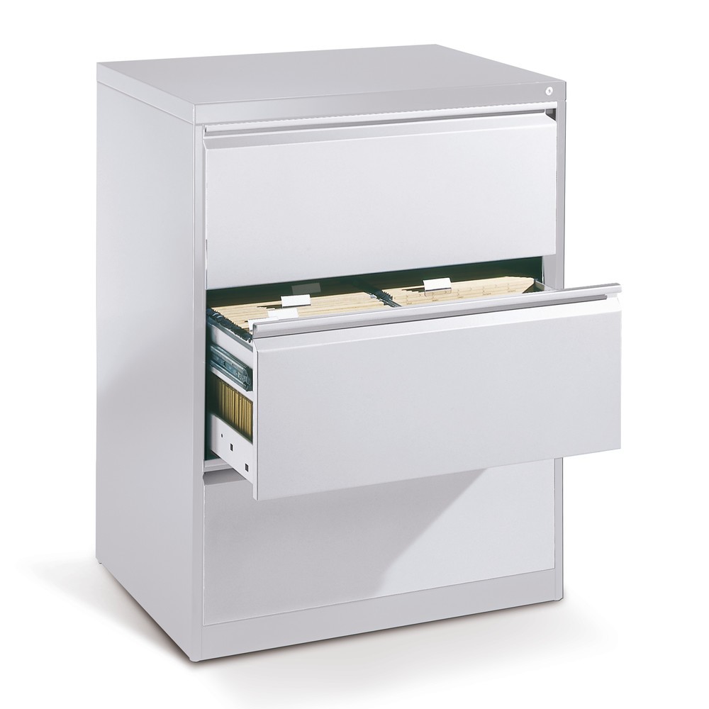 Productafbeelding nr. 2: Hangmappenkast C+P, 2-baans, 4 laden, lichtgrijs