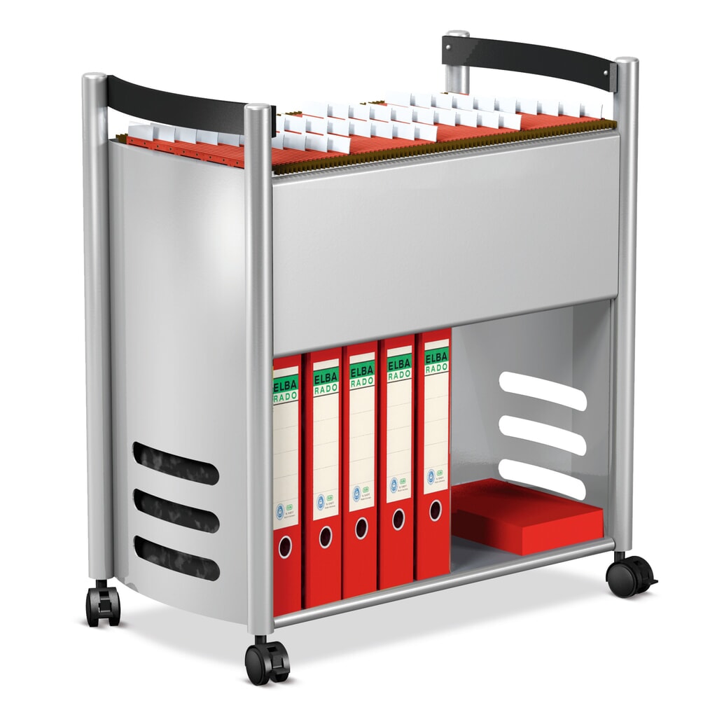 Hangmappenwagen met aflegbord, open