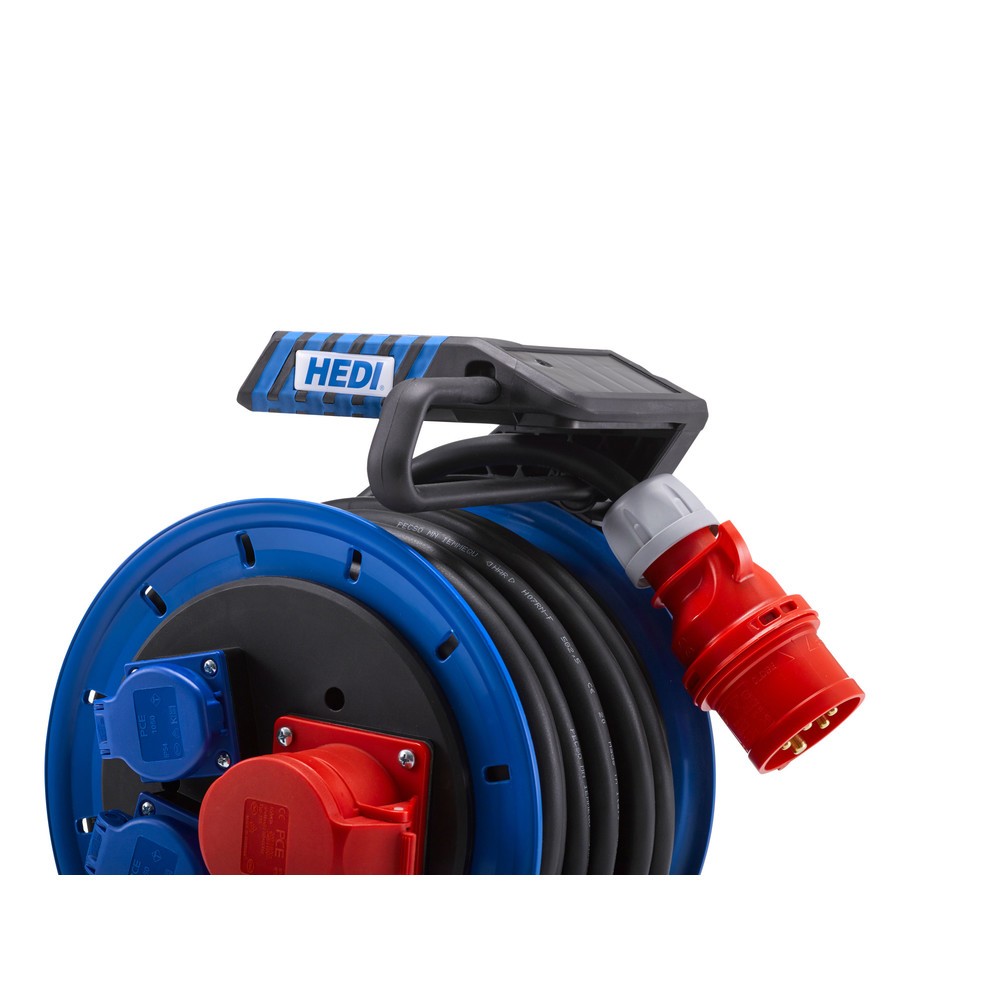 Productafbeelding nr. 3: HEDI kabeltrommel Generation 7 Companion, H07BQ-F 5G2,5, IP54, 20 m, 1x CEE- en 2x geaarde contactdoos