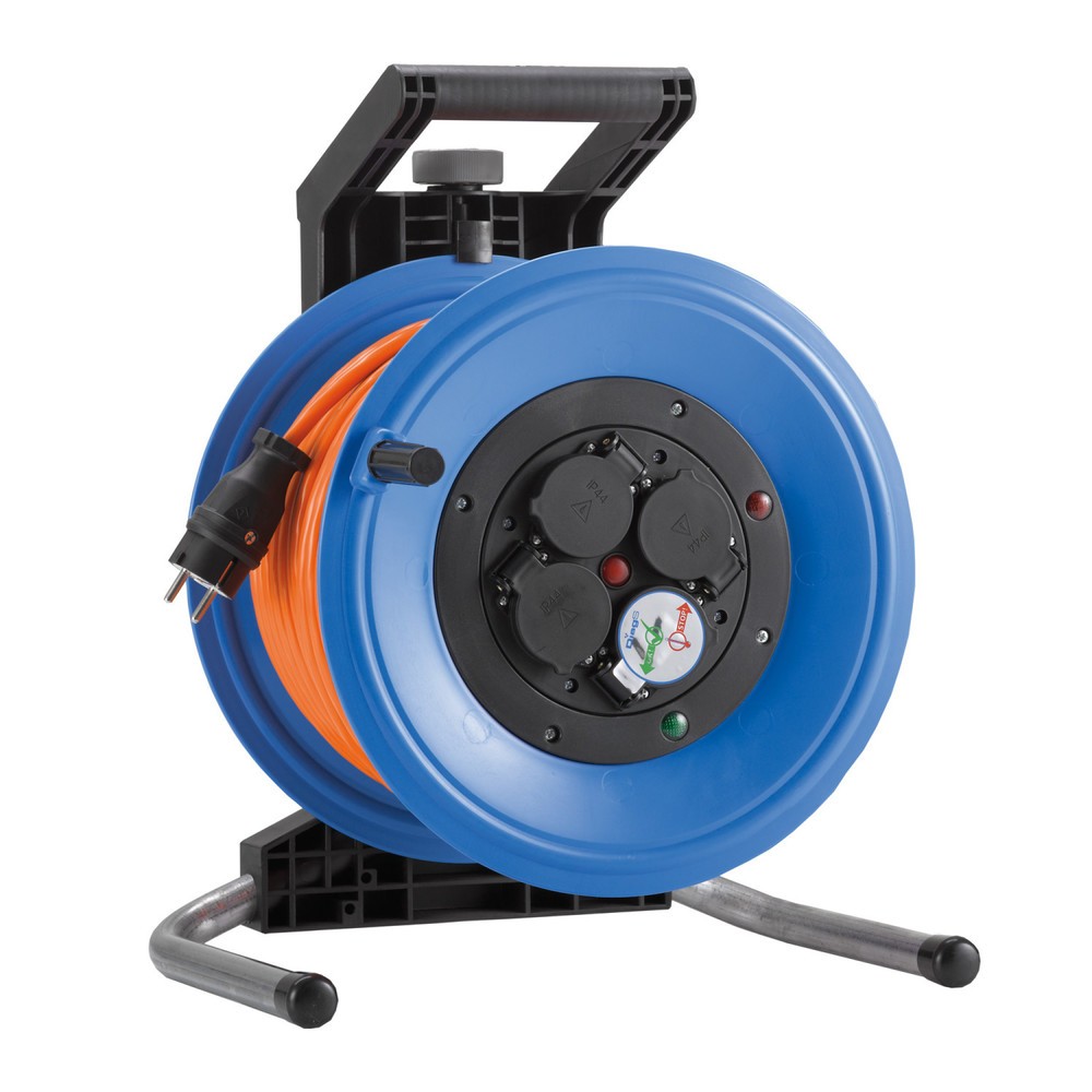 Product afbeelding: HEDI kabeltrommel Professional Plus 320, H07BQ-F 3G2.5, IP44, 50 m, 4-voudige geaarde contactdoos