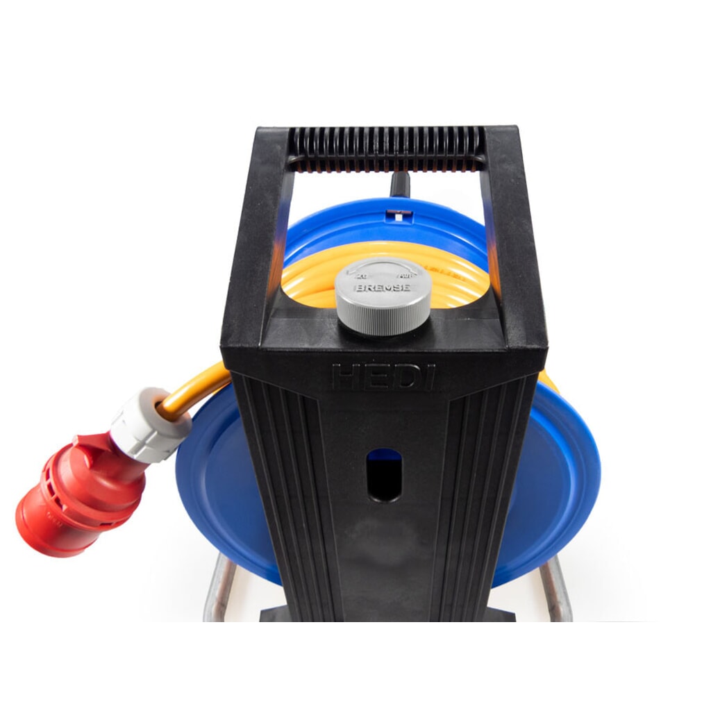 HEDI kabeltrommel Professional Plus 320, H07BQ-F 3G1.5, IP44, 50 m, 4x enkele geaarde contactdoos Productafbeelding nr. 2: HEDI kabeltrommel Professional Plus 320, H07BQ-F 3G1.5, IP44, 50 m, 4x enkele geaarde contactdoos