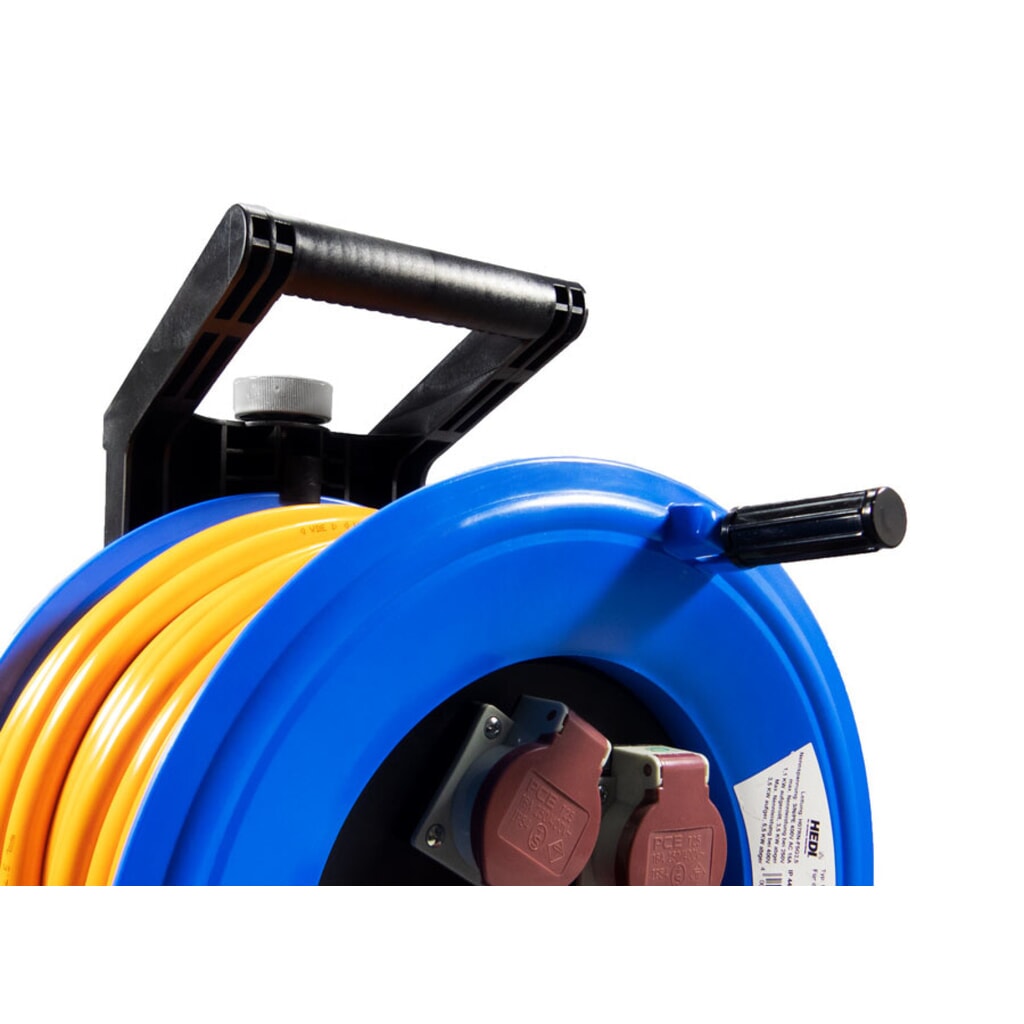 Productafbeelding nr. 3: HEDI kabeltrommel Professional Plus 320, H07BQ-F 3G1.5, IP44, 50 m, 4x enkele geaarde contactdoos