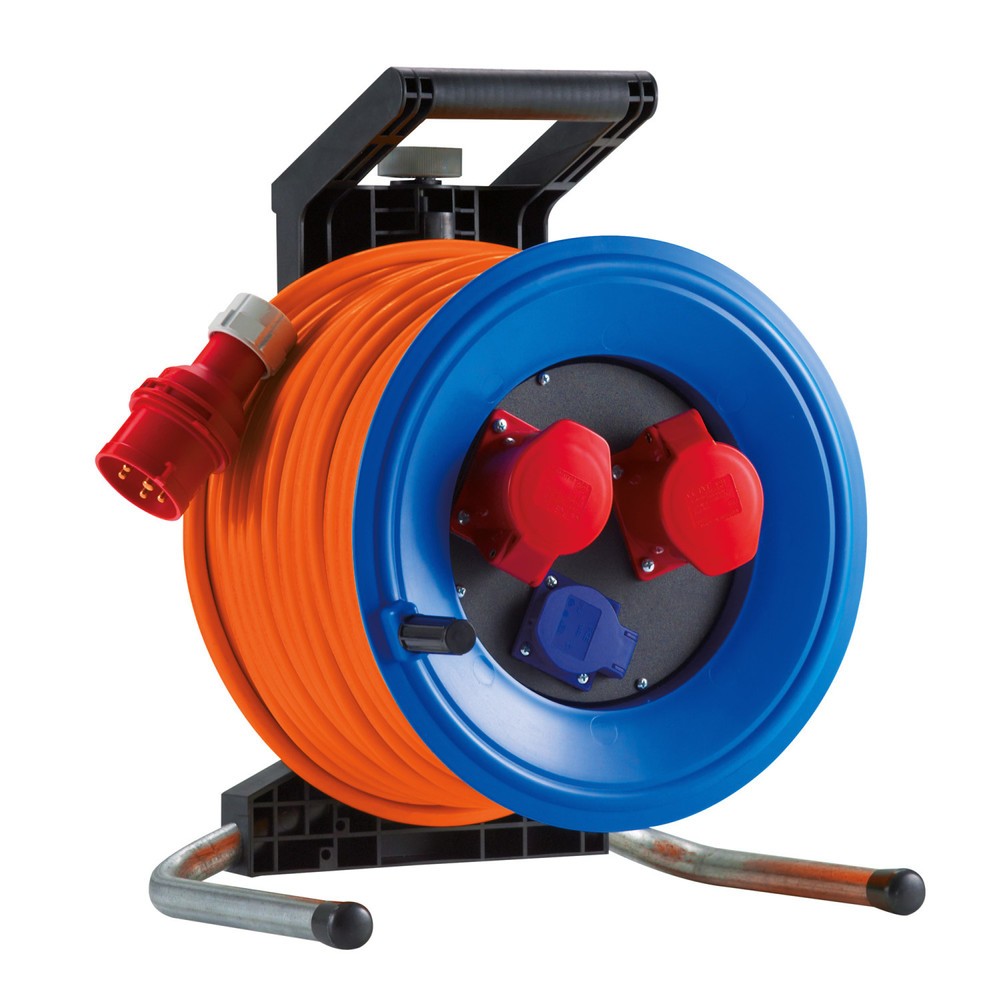 Productafbeelding nr. 1: HEDI kabeltrommel Professional Plus 320, H07BQ-F 5G2,5, IP44, 25 m, 2x CEE- en 1x geaarde contactdoos