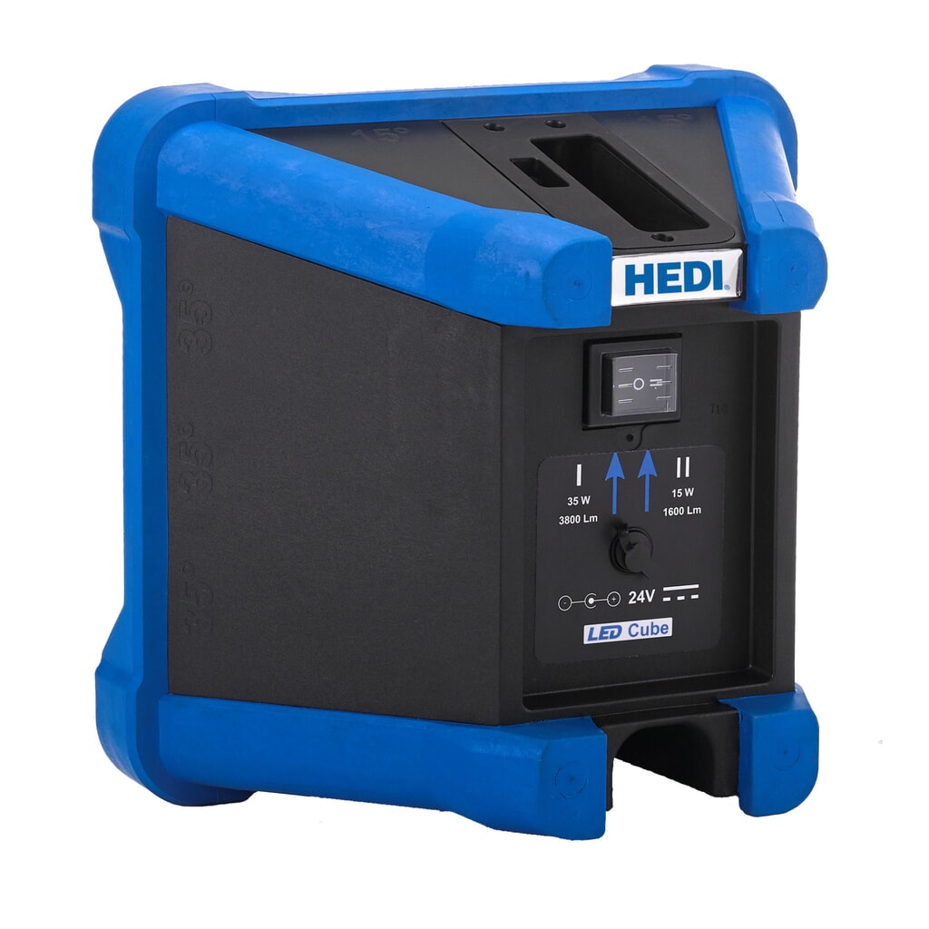 HEDI werklamp LEDCUBE, Li-ion accu, IP54, 2 lichtniveaus 3.850 en 1.600 lumen Productafbeelding nr. 5: HEDI werklamp LEDCUBE, Li-ion accu, IP54, 2 lichtniveaus 3.850 en 1.600 lumen