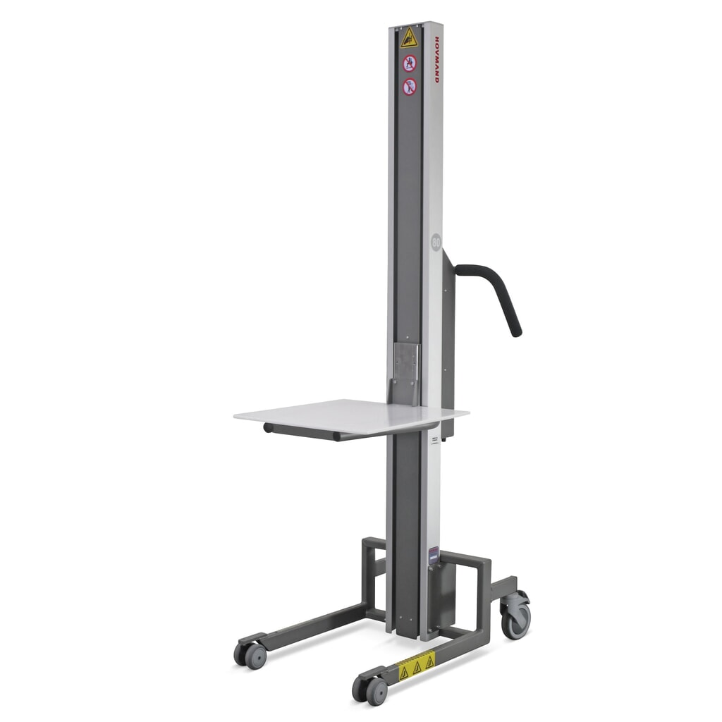 Tilhulp HOVMAND met kunststof plateau, hefbereik 110-1.320 mm, capaciteit 80 kg Product afbeelding: Tilhulp HOVMAND met kunststof plateau, hefbereik 110-1.320 mm, capaciteit 80 kg