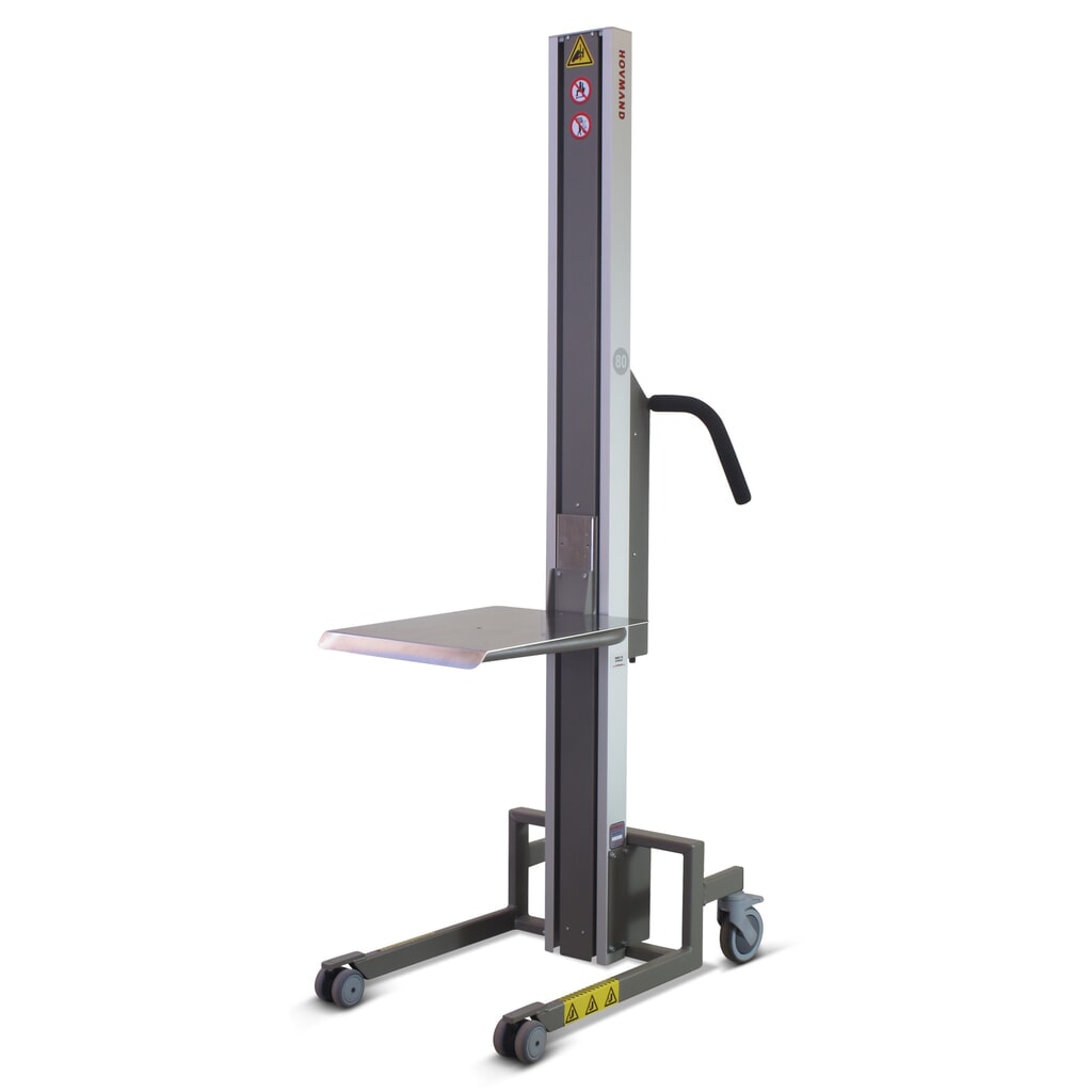 Product afbeelding: Heflift HOVMAND met platform van roestvrij staal + V-blok, hefbereik 140-1.340 mm, cap. 90 kg
