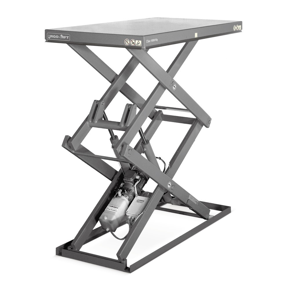 Product afbeelding: Heftafel dubbele schaar ERGO-LIFT, cap. 1.000 kg, platform à  1.700 x 1.000 mm