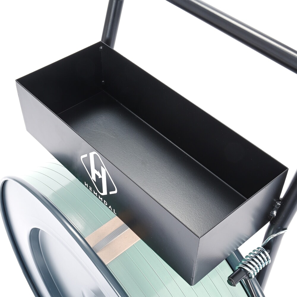 Productafbeelding nr. 8: HEMMDAL afrolwagen voor PP- en PET-omsnoeringsband, ergonomisch 4-wielsysteem, kerndiameter 406 mm