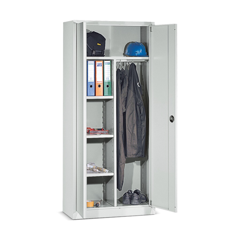 Archief-/kleerkast HEMMDAL, 5 OH, hxbxd 1.800 x 800 x 380 mm, lichtgrijs Product afbeelding: Archief-/kleerkast HEMMDAL, 5 OH, hxbxd 1.800 x 800 x 380 mm, lichtgrijs
