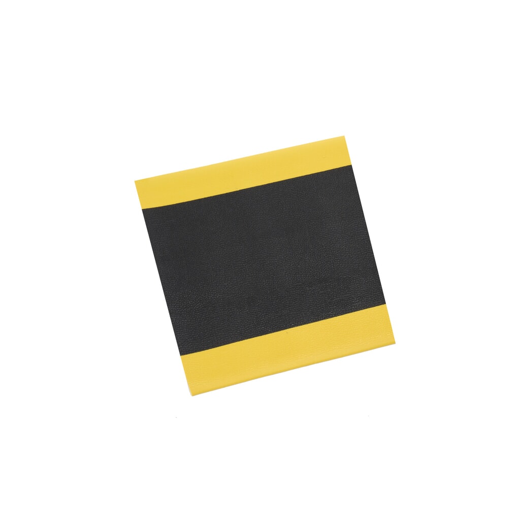 Antivermoeidheidsmat HEMMDAL ErgoSoft Classic, getextureerd, 1-laags, bxl 600 x 600 mm, zwart / geel Product afbeelding: Antivermoeidheidsmat HEMMDAL ErgoSoft Classic, getextureerd, 1-laags, bxl 600 x 600 mm, zwart / geel