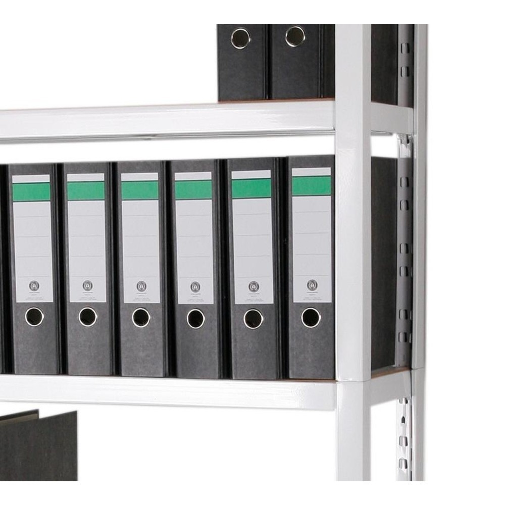 Productafbeelding nr. 4: HEMMDAL archiefstelling, inhaaksysteem, hxbxd 1.800 x 900 x 300 mm, 5 HDF-legborden, vaklast 150 kg, max. 55 mappen, wit