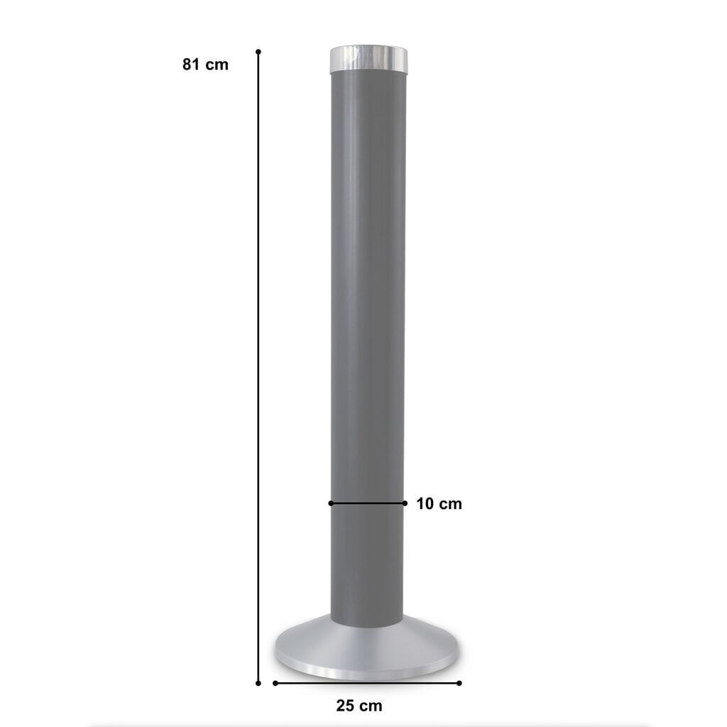 HEMMDAL Asbakzuil van aluminium, zwart Productafbeelding nr. 3: HEMMDAL Asbakzuil van aluminium, zwart