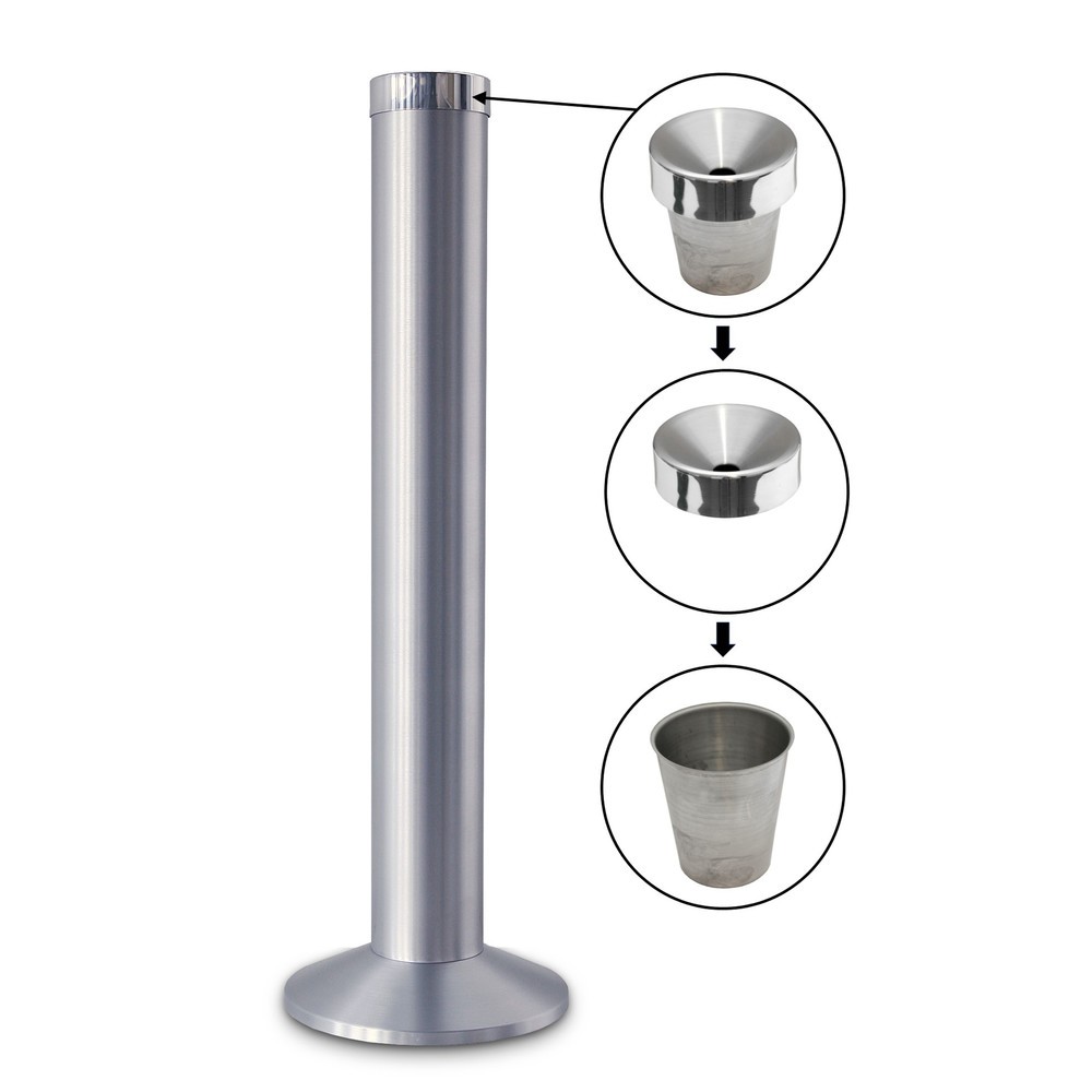 Productafbeelding nr. 2: HEMMDAL Asbakzuil van aluminium, mat