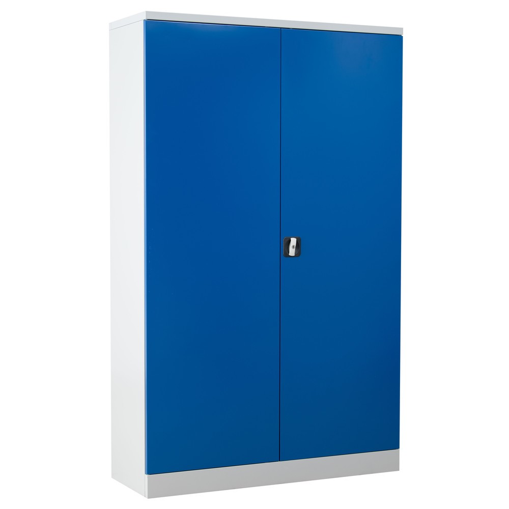 Productafbeelding nr. 1: HEMMDAL Draaideurkast, hxbxd 1.950 x 1.200 x 420 mm, lichtgrijs/gentiaanblauw