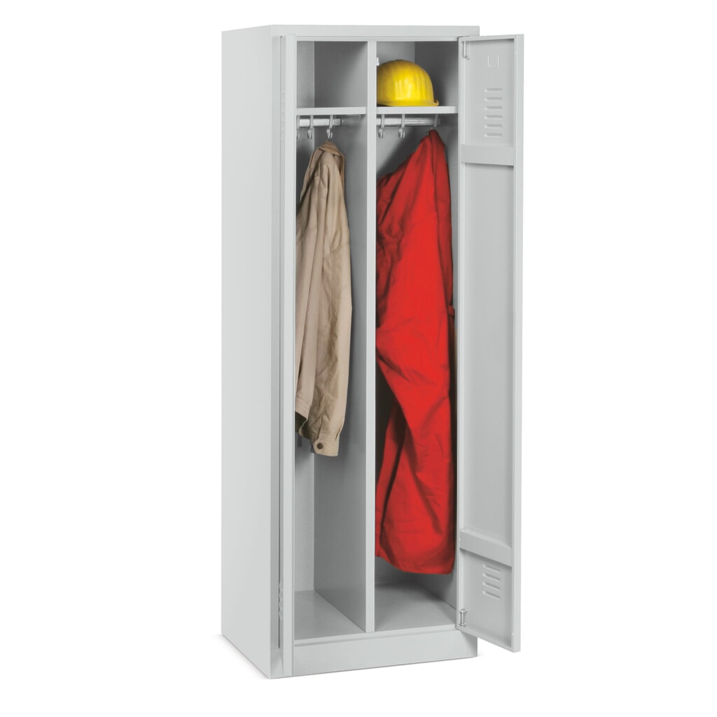 Product afbeelding: HEMMDAL Garderobekast met dubbel compartiment, 1 compartiment, hxbxd 1.800 x 600 x 500 mm, lichtgrijs