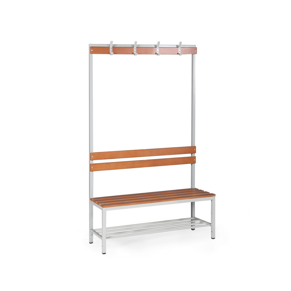 Product afbeelding: HEMMDAL Kleedkamerzitbank, 1-zijdig, lengte 1.200 mm, 4 haken
