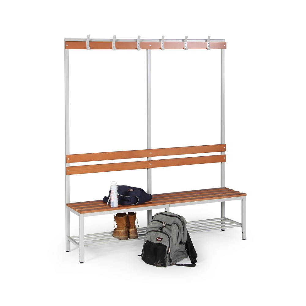 Productafbeelding nr. 2: HEMMDAL Kleedkamerzitbank, 1-zijdig, lengte 1.600 mm, 6 haken
