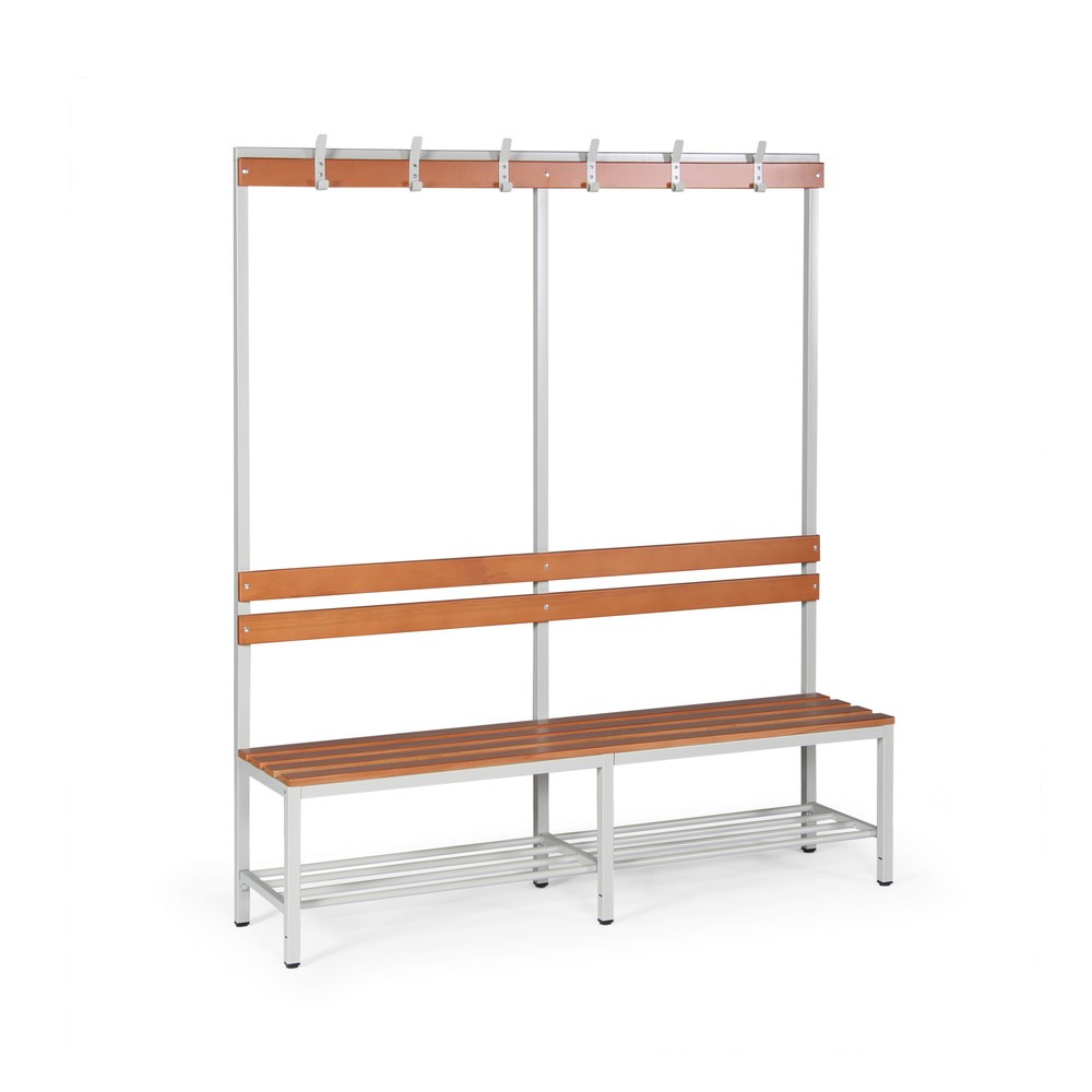 Productafbeelding nr. 1: HEMMDAL Kleedkamerzitbank, 1-zijdig, lengte 1.600 mm, 6 haken