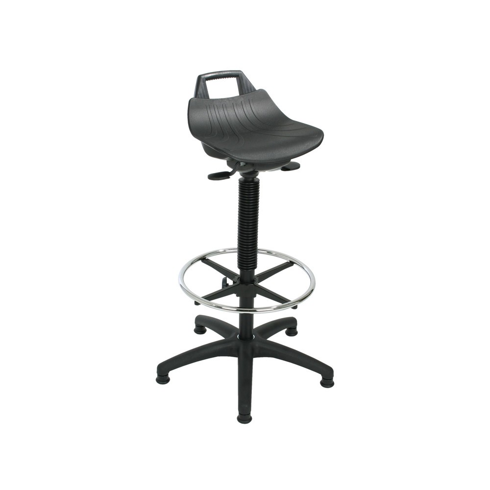 Productafbeelding nr. 1: Kruk HEMMDAL Premium, PP zitting, zithoogte 630-890 mm, vloerglijders, voetring
