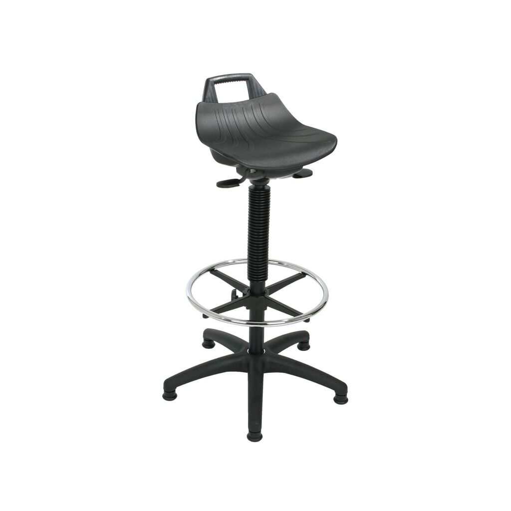 Product afbeelding: Kruk HEMMDAL Premium, PP zitting, zithoogte 630-890 mm, vloerglijders, voetring