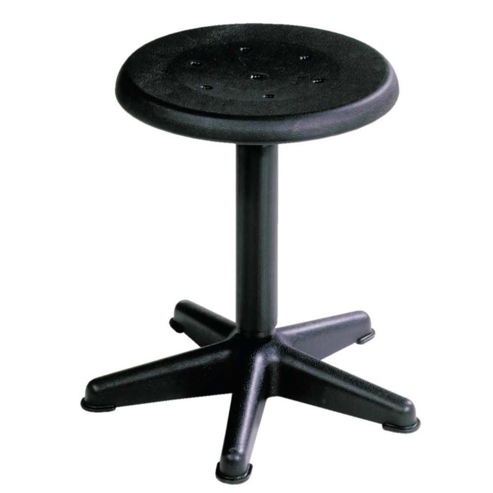 Product afbeelding: Kruk HEMMDAL, zitting van PP, zithoogte 410-600 mm, draaispil, kunststof onderstel, vloerglijders