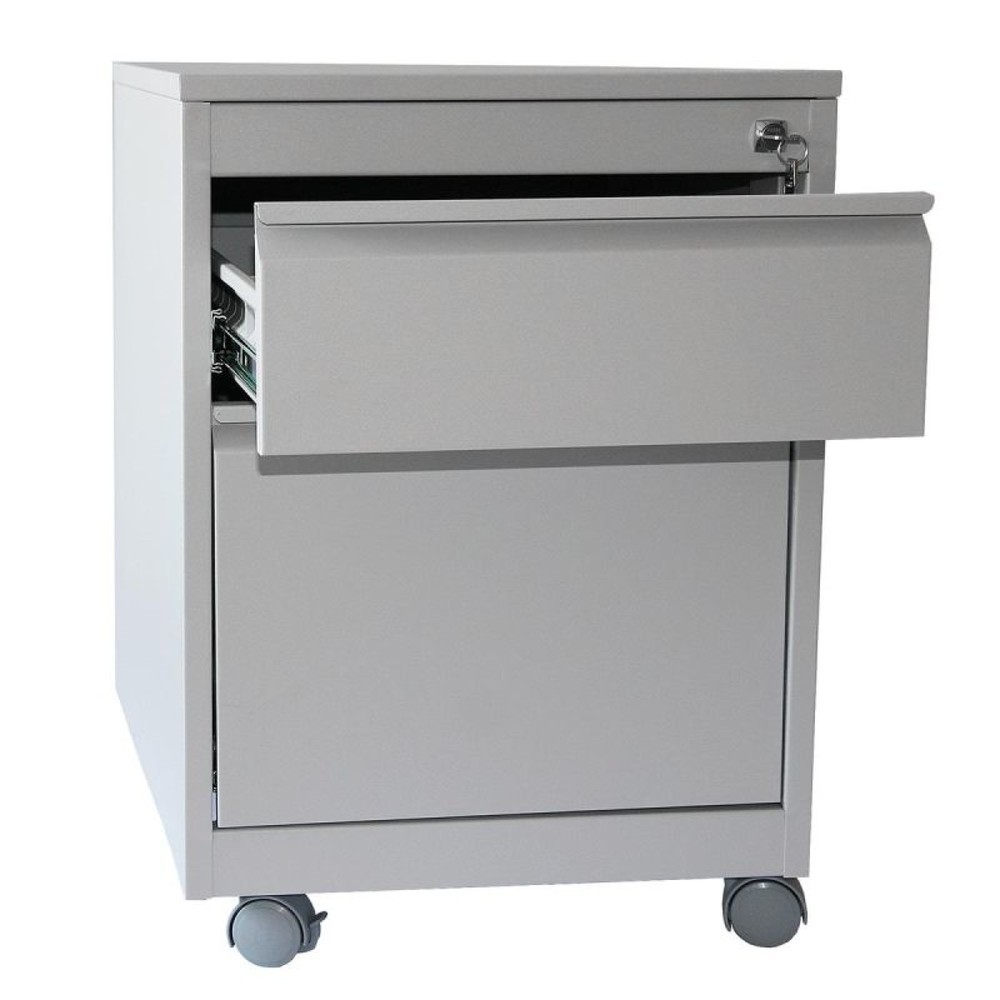 Productafbeelding nr. 2: HEMMDAL Ladekast op wielen Standard met 2 lades, hxbxd 610 x 600 x 400 mm, lichtgrijs