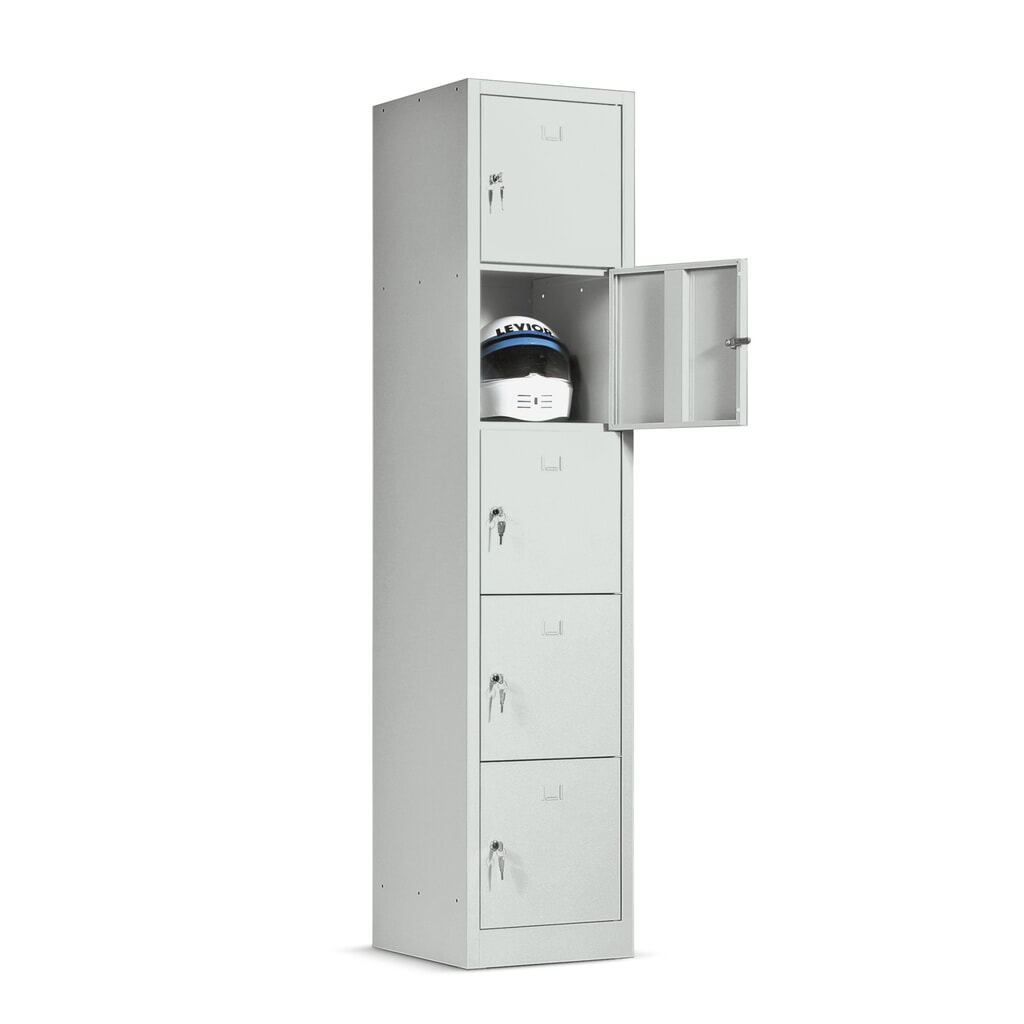 Product afbeelding: HEMMDAL Locker, 1 x 5 vakken, hxbxd 1.900 x 410 x 450 mm