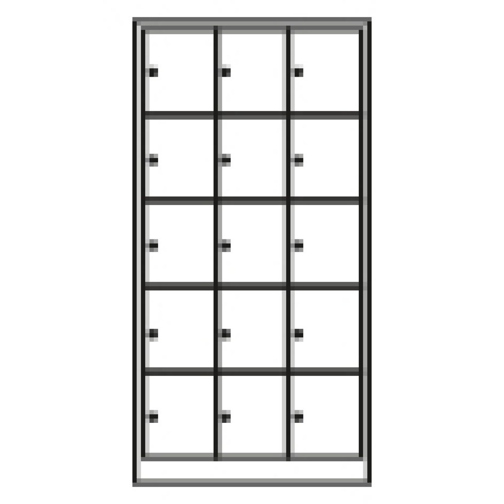 Productafbeelding nr. 4: HEMMDAL Locker, 3 x 5 vakken, hxbxd 1.900 x 1.190 x 450 mm