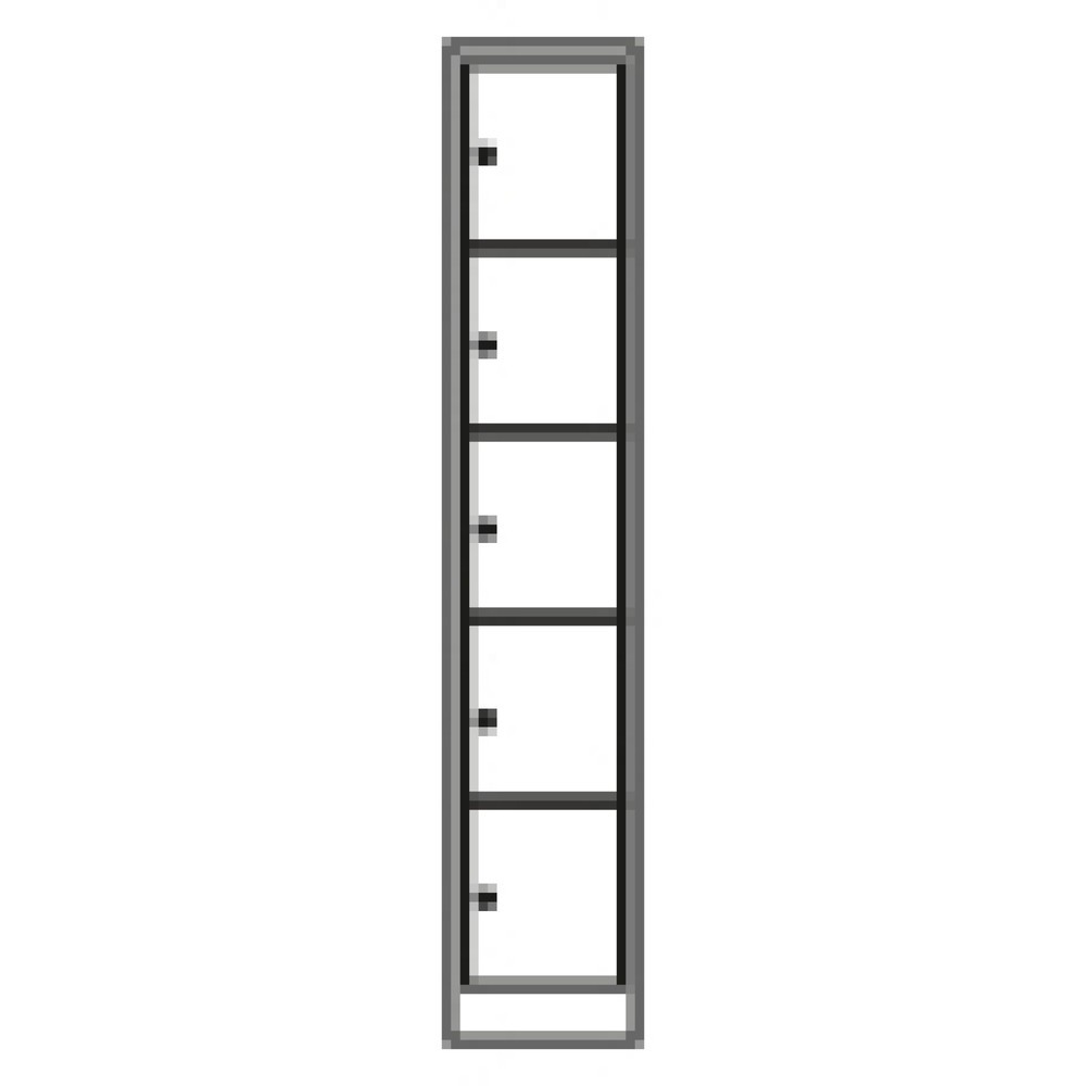 Productafbeelding nr. 4: HEMMDAL Locker, 1 x 5 vakken, hxbxd 1.900 x 410 x 450 mm
