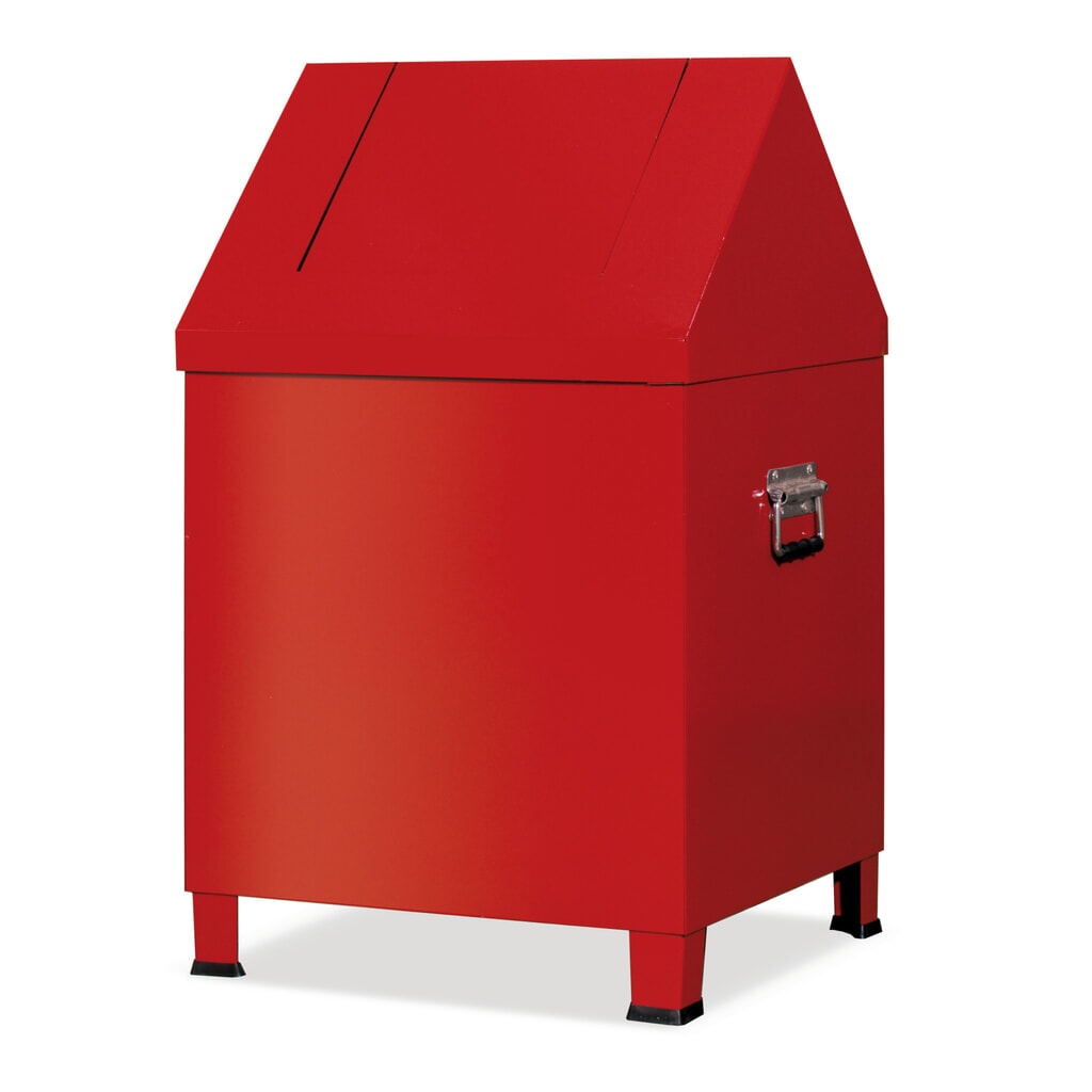 HEMMDAL poetsdoekenbak, H x B x D 680 x 400 x 400 mm, vuurrood Product afbeelding: HEMMDAL poetsdoekenbak, H x B x D 680 x 400 x 400 mm, vuurrood