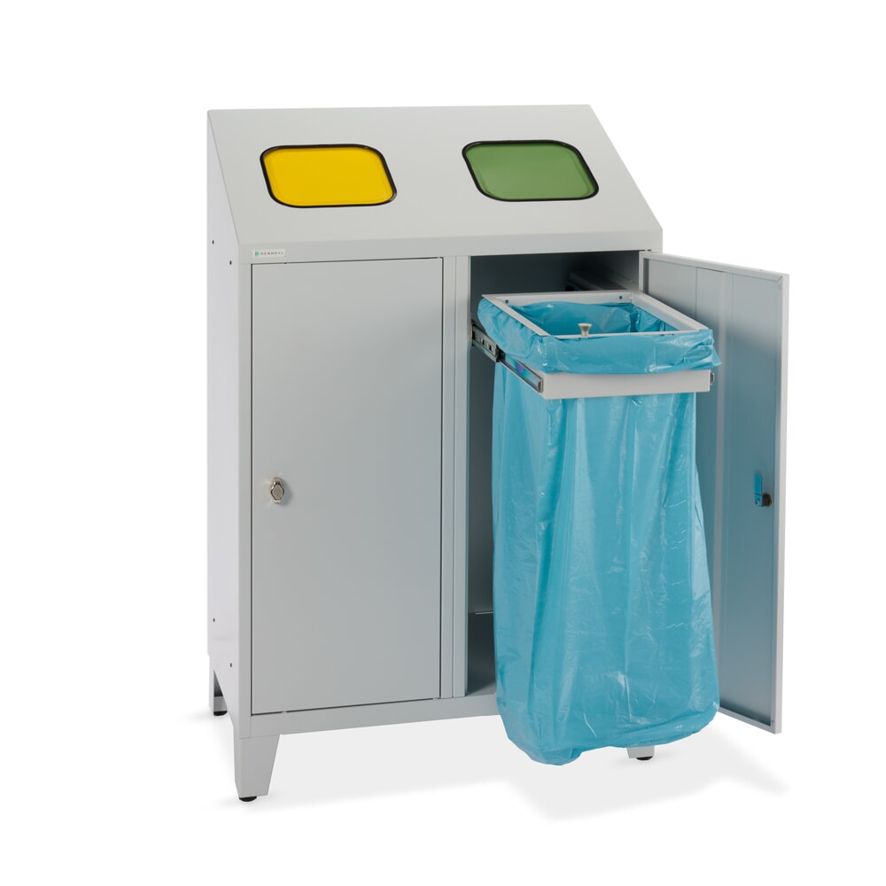 Productafbeelding nr. 7: HEMMDAL recycling-afvalemmer Duo, met 2 zakkenhouders, elk 120 liter