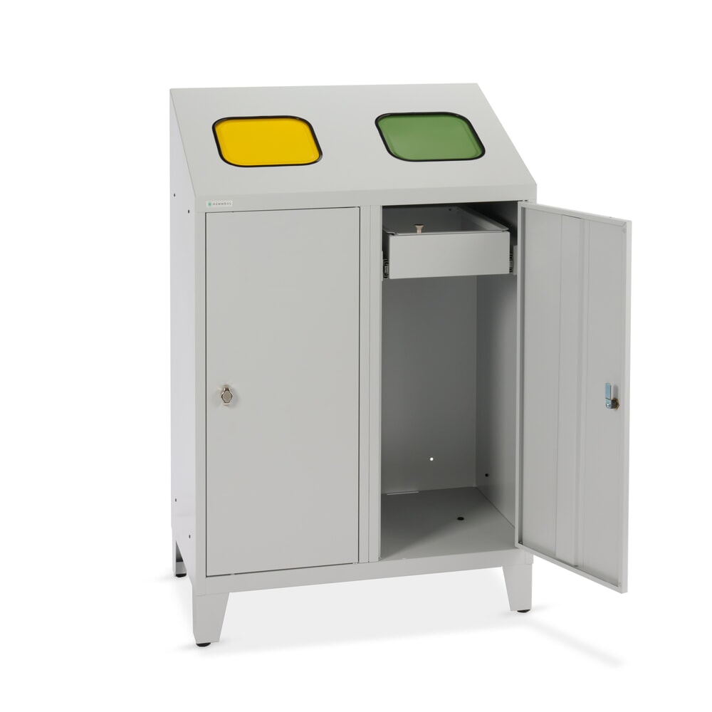 Productafbeelding nr. 10: HEMMDAL recycling-afvalemmer Duo, met 2 zakkenhouders, elk 120 liter