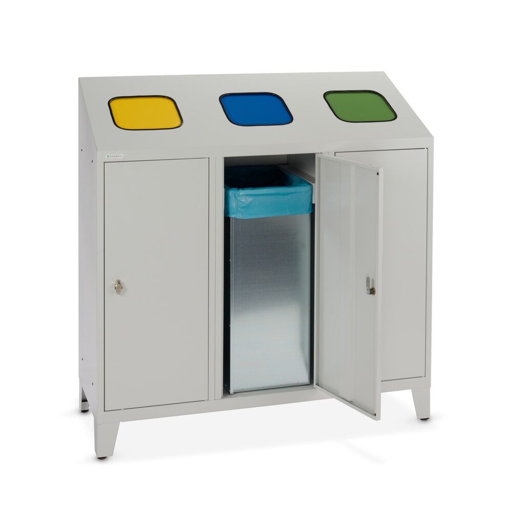 Productafbeelding nr. 9: HEMMDAL recycling-afvalemmer Trio, met 3 binnenbakken, elk 120 liter