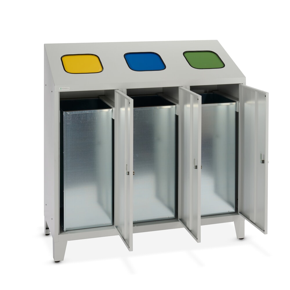 Productafbeelding nr. 10: HEMMDAL recycling-afvalemmer Trio, met 3 binnenbakken, elk 120 liter
