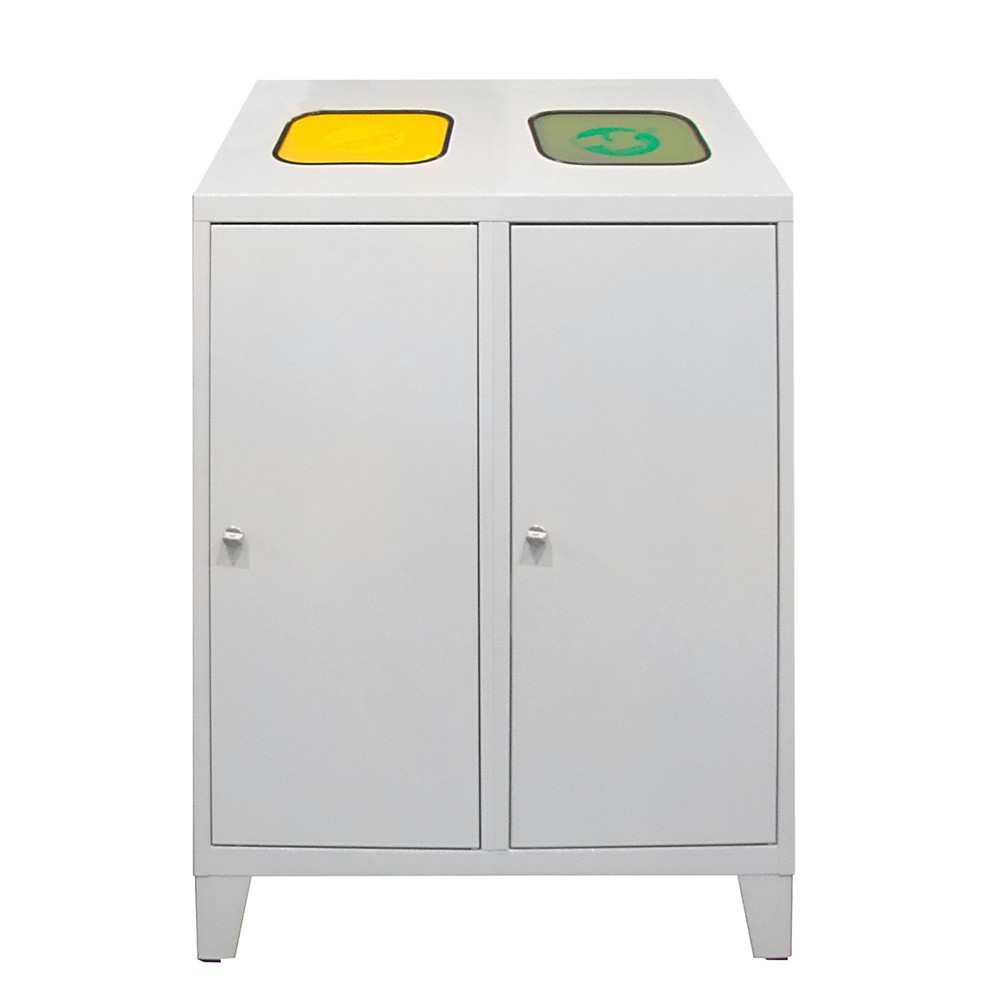 Product afbeelding: HEMMDAL recycling-afvalemmer Duo, met 2 binnenbakken, elk 120 liter