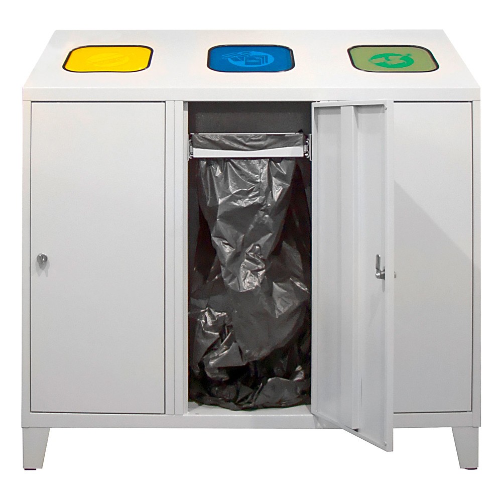 Productafbeelding nr. 4: HEMMDAL recycling-afvalemmer Trio, met 3 zakkenhouders, elk 120 liter